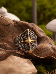 Nordic Compass Shield Ring