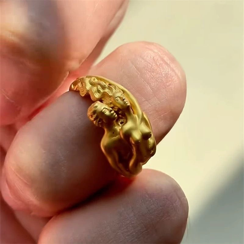 Adam and Eve Artistic Alloy Ring