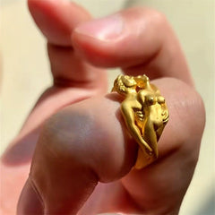 Adam and Eve Artistic Alloy Ring