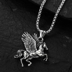 Alloy Pegasus Pendant Necklace – Mythical Winged Horse Jewelry