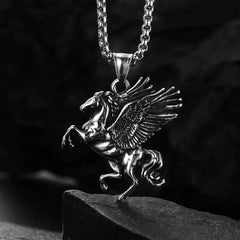 Alloy Pegasus Pendant Necklace – Mythical Winged Horse Jewelry