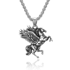 Alloy Pegasus Pendant Necklace – Mythical Winged Horse Jewelry