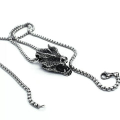Fierce Dragon Head Pendant Necklace&nbsp;
