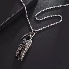 Grim Reaper Pendant Necklace – Scythe Reaper Jewelry