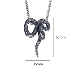 Vintage Snake Pendant Necklace&nbsp;