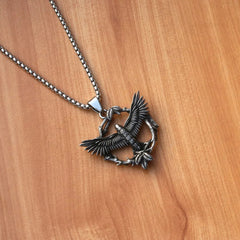 Vintage Alloy Eagle Pendant Necklace