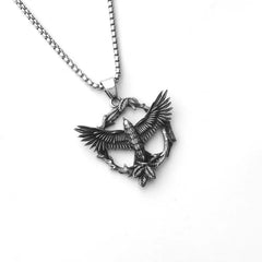 Vintage Alloy Eagle Pendant Necklace