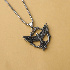 Vintage Alloy Eagle Pendant Necklace