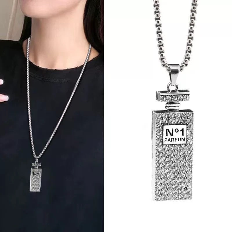 Perfume Bottle Pendant Necklace