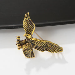 Vintage Alloy Eagle Brooch
