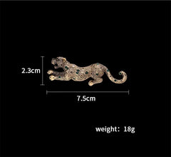 Vintage Alloy Leopard Brooch
