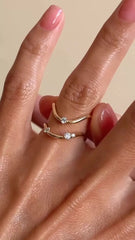 Mermaid's Tear Moissanite Ring Set