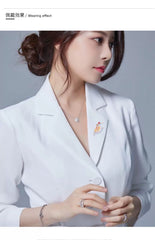 Crystal Ballerina Brooch – Elegant Dancer Pin with Colorful Gem Skirt