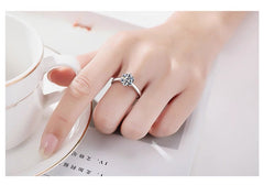 1ct Moissanite Solitaire Ring