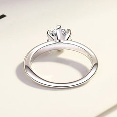 1ct Moissanite Solitaire Ring