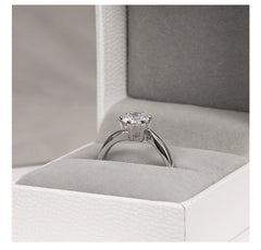 S925 Sterling Silver 1ct Moissanite Solitaire Ring – Classic Elegance