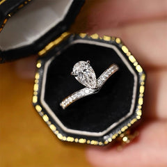 Royal Pear Cut Zircon Ring