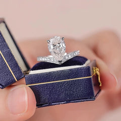 Royal Pear Cut Zircon Ring