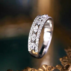 Angel’s Temptation Alloy Ring with Sparkling Zircon Stones