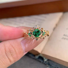 Vintage Royal Green Zircon Ring
