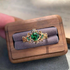 Vintage Royal Green Zircon Ring