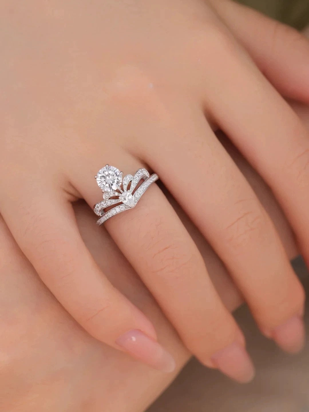 Royal Crown Zircon Ring for Women