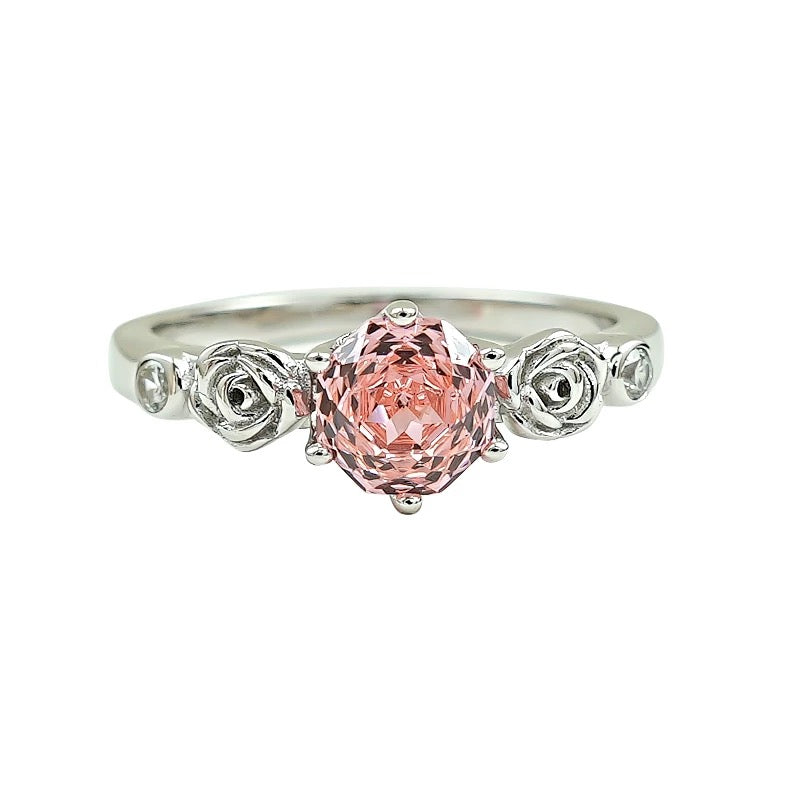 S925 -Created Pink Sapphire "True Love Rose" Ring
