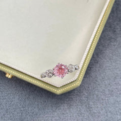 S925 -Created Pink Sapphire "True Love Rose" Ring